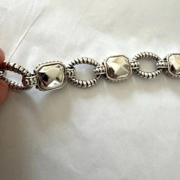 LAGOS Sterling Silver Rocks Station Link Bracelet - Picture 6 of 11